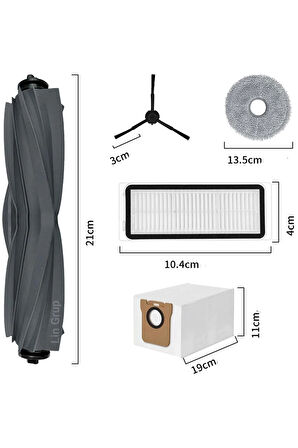 Dreame L20 Ultra RLX41CE-1 robot süpürge uyumlu yedek parçaları