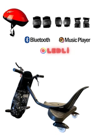 Citymate Drift Car Elektrikli Kaykay Bluetooth Dirift Kar Hoverboard Scooter + Koruma Ekipmanı D02