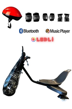 Citymate Drift Car Elektrikli Kaykay Bluetooth Dirift Kar Hoverboard Scooter + Koruma Ekipmanı D02