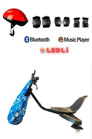 Citymate Drift Car Elektrikli Kaykay Bluetooth Dirift Kar Hoverboard Scooter + Koruma Ekipmanı D03