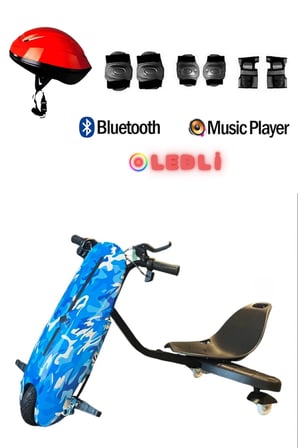 Citymate Drift Car Elektrikli Kaykay Bluetooth Dirift Kar Hoverboard Scooter + Koruma Ekipmanı D03