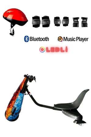 Citymate Drift Car Elektrikli Kaykay Bluetooth Dirift Kar Hoverboard Scooter + Koruma Ekipmanı D10