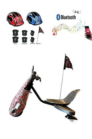 Citymate Drift Car Elektrikli Kaykay Bluetooth Dirift Kar Hoverboard Scooter + Koruma Ekipmanı D15