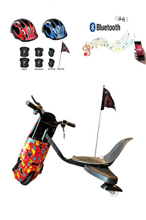 Citymate Drift Car Elektrikli Kaykay Bluetooth Dirift Kar Hoverboard Scooter + Koruma Ekipmanı D28