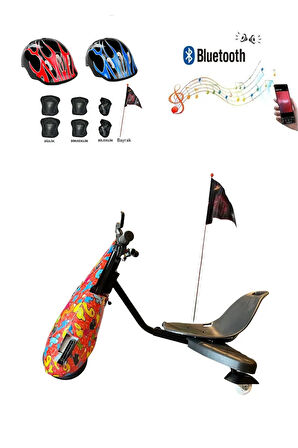 Citymate Drift Car Elektrikli Kaykay Bluetooth Dirift Kar Hoverboard Scooter + Koruma Ekipmanı D28