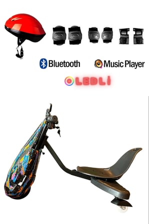 Citymate Drift Car Elektrikli Kaykay Bluetooth Dirift Kar Hoverboard Scooter + Koruma Ekipmanı D33