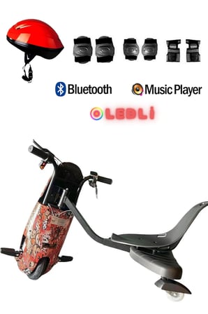 Citymate Drift Car Elektrikli Kaykay Bluetooth Dirift Kar Hoverboard Scooter + Koruma Ekipmanı D34