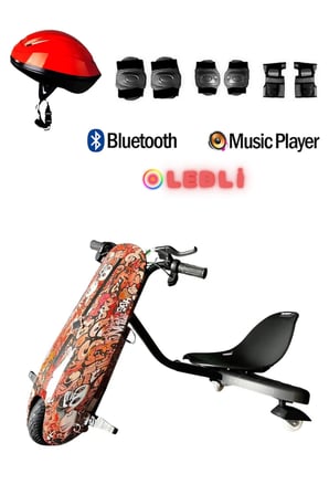 Citymate Drift Car Elektrikli Kaykay Bluetooth Dirift Kar Hoverboard Scooter + Koruma Ekipmanı D34