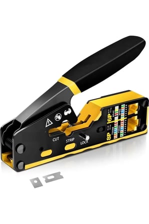 Yeni Nesil Cat5/6/7/8 Ez RJ45 8P8C Pense + 10 Adet Rj45 Birleştirici + 100 Adet Cover + 100 Adet Jak