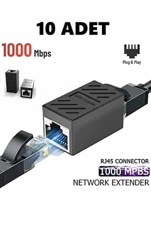 Yeni Nesil Cat5/6/7/8 Ez RJ45 8P8C Pense + 10 Adet Rj45 Birleştirici + 100 Adet Cover + 100 Adet Jak