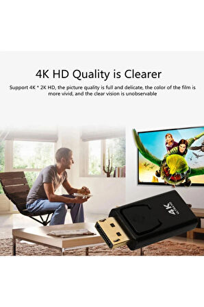  4k Full Hd Adaptör Displayport To Hdmı Adaptor Çevirici Dönüştürücü Adaptör Display Port Dönüştürücü