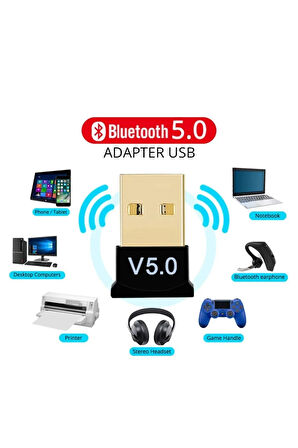 Yeni 2025 Usb Bluetooth 5.0 Adaptörü Verici Alıcı Ses Bluetooth Dongle Kablosuz Usb Adaptörü