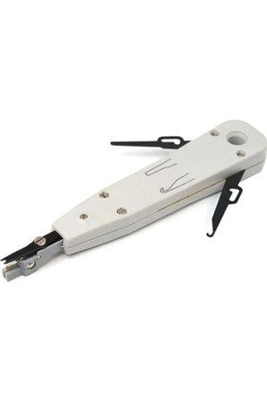 6 in 1 Set Cat5/6 RJ45 Pense Tester Cihazı 100 Adet Jak Krone Bıçağı - Kablo Soyucu - 100 Adet Cover