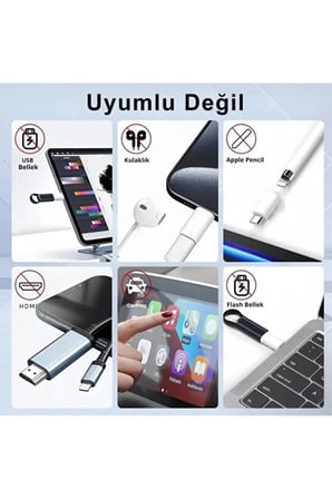 10 Adet Lightning soketi USB-C Adaptör, USB-C fiş, Lightning soketi adaptörü, Lightning iPhone 15/15 Pro Max/15 Plus, iPad Pro/Air ile uyumlu Çevirici Dönüştürücü Adaptör