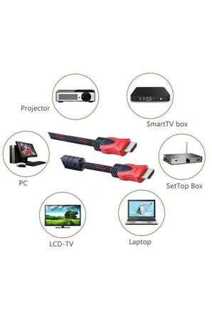 15 Metre HDMI 1.4 Örgülü Kablo Sargılı HDTV HDMI Kablo 1080p Hdmı Uyumlu Hdmı Dijital Kablo Tv Bilgisayar Yüksek Hızlı Hd Kablo
