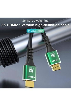 1.5 Metre 1.5mt 8K @144HZ Ultra Yüksek Hızlı 8k Hdmi 2.1 Kablo, 4k 144Hz Hdmi Kablosu 1.5m Hdtv Kablosu Yüksek Çözünürlük Hdmı Kablosu