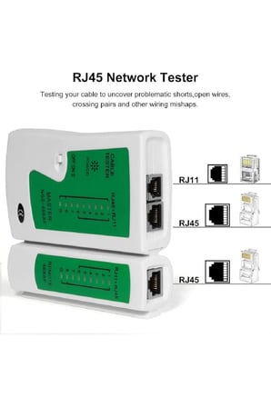 4'Lü Set Rj45 Cat5/6 Jak Pensesi + Rj45/Rj11 Test Cihazı + 100 Adet Cat5/6 Jak + Kablo Soyucu Seti