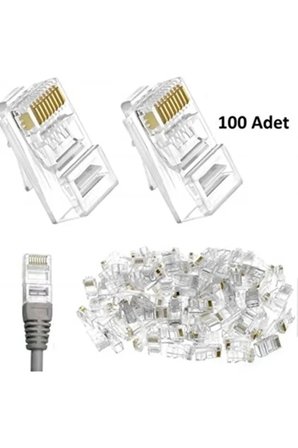 4'Lü Set Rj45 Cat5/6 Jak Pensesi + Rj45/Rj11 Test Cihazı + 100 Adet Cat5/6 Jak + Kablo Soyucu Seti