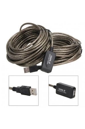 15 Metre 15mt Usb Aktif Erkek/Dişi High Speed Kablo Chipli Model Ara USB Uzatma Kablosu Extension Kablo Güçlendirilmiş USB Uzatma Erkek/Kadın USB Ara Kablosu