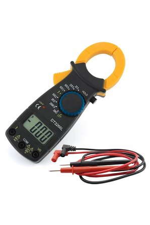 Dt-3266L Pensampermetre Digital Ekranlı + Pil Profesyonel Kelepçe Metre Diyot ve Süreklilik Ölçümü Siyah