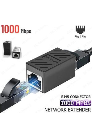 5 Adet Gigabit Destekli Rj45 Dişi Dişi Cat5e/cat6/7/8 Ethernet Internet Lan Ağı Birleştirici Ara Aparatı Hız Desteği: 10/100/1000 Mbps (Gigabit Ethernet) Birleştirici