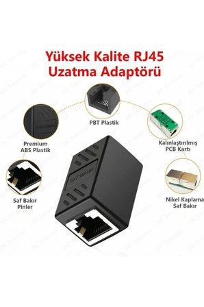 5 Adet Gigabit Destekli Rj45 Dişi Dişi Cat5e/cat6/7/8 Ethernet Internet Lan Ağı Birleştirici Ara Aparatı Hız Desteği: 10/100/1000 Mbps (Gigabit Ethernet) Birleştirici