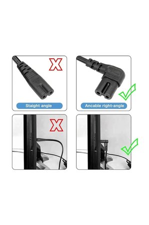 1.5 Metre 1.5mt 2 Pinli 90 Derece L Uç Teyp Radyo Fişi PS5 PS4 PS3 Xbox One S X Power Güç Kablosu Esnek ve kırılmaya dayanıklı PVC Dış Kaplamalı Kablo