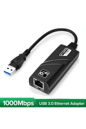 Yüksek Hızlı İnternet Kablosuz USB 3.0/3.1 Gigabit Ethernet Adapter — 10/100/1000Mbps Ethernet LAN Converter for Laptop /PC & MAC Uyumlu