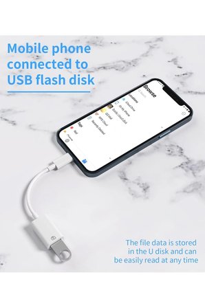 Lightning USB Adaptör OTG 3.0 Kablosu iPhone Series için Cep Telefonu Klavye Flaş Bellek Bağlantısı Adaptörü Bağlantıları için Otg Kablo