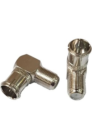 10 Adet F Konnektör L Fiş Quick Geçişli L Tip 90 Derece F Hızlandırıcı 90 Derece Anten Başlığı Quick Fiş Için F Connektör 10 Tane Rg6 Rg5 Geçmeli Adaptör