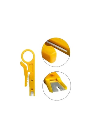 10 Adet Mini Tel Kesici Sıyırma Sıkma Zımba Aracı Düz Uçlu Pense Bıçak Kesici Onarım El Aracı Sarı