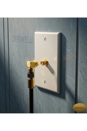 Premium 90 Derece L Tipi F Konnektör Çevirici Adaptör Altın Kaplama RG6 Uydu Anten Kablosu Dirsek Dönüştürücü Soket TV LNB Uyumlu