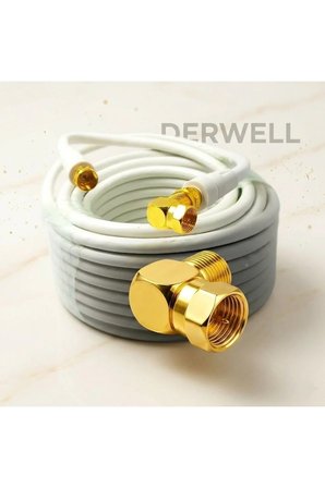 RG6 F Konnektör 90 Derece L Tipi Altın Kaplama Uydu Anten Kablosu Çevirici Dirsek Adaptör Dönüştürücü Dişi Erkek Soket TV LNB Receiver Televizyon Askı Aparatı Sıkışık Dar Alan Koruyucu