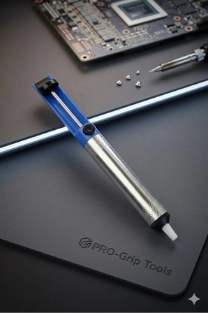 Alüminyum Gövdeli Profesyonel Lehim Havya Pompası - Yüksek Emiş Gücüne Sahip Basınçlı Vakum Teknolojisi - Elektronik Devre, Anakart ve Kart Tamiri İçin Güvenli Manuel Lehim Sökücü
