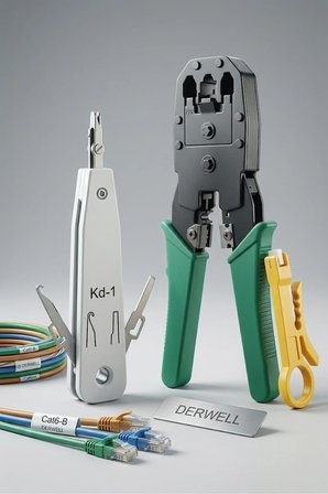 RJ45 RJ11 Rj9 Cat5 Cat6 Sıkma Çakma Pensesi - Krone Bıçağı Krone Reglet Pense Rj45 Telefon Tel Kablo Punch Ağ Kiti Yeşil Ethernet İnternet Jak SIkma Pensesi Yeşil Uzun Eski Nesil (KepKep Hediyemizdir)