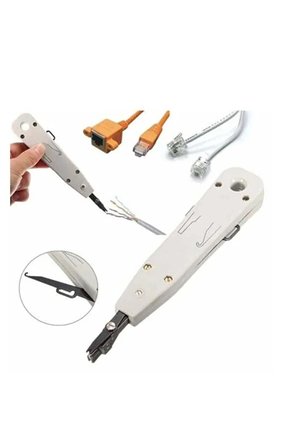 RJ45 RJ11 Rj9 Cat5 Cat6 Sıkma Çakma Pensesi - Krone Bıçağı Krone Reglet Pense Rj45 Telefon Tel Kablo Punch Ağ Kiti Yeşil Ethernet İnternet Jak SIkma Pensesi Yeşil Uzun Eski Nesil (KepKep Hediyemizdir)