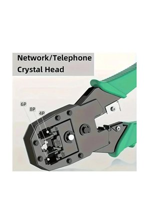 RJ45 RJ11 Rj9 Cat5 Cat6 Sıkma Çakma Pensesi - Krone Bıçağı Krone Reglet Pense Rj45 Telefon Tel Kablo Punch Ağ Kiti Yeşil Ethernet İnternet Jak SIkma Pensesi Yeşil Uzun Eski Nesil (KepKep Hediyemizdir)