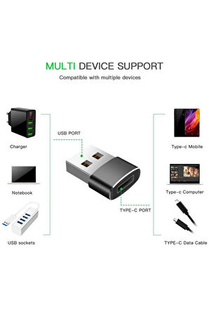  Iphone 11 12 13 Mini Pro Max Yeni Nesil Başlık Aparatı Type-c To Usb Dönüştürücü Otg Çevirici Siyah