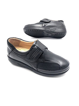 Hakiki DeriTam Ortopedik Cırtlı Kadın Anne Ayakkabısı