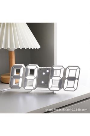 Dekoratif Dijital Led Masa Duvar Saati 3d Dijital Saat Çalar Saat LED Elektronik Saat