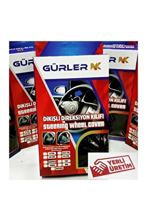 Dacia Duster Uyumlu Direksiyon Kılıfı Dikmeli Soft Gri Ipli Genişlik 38×11cm