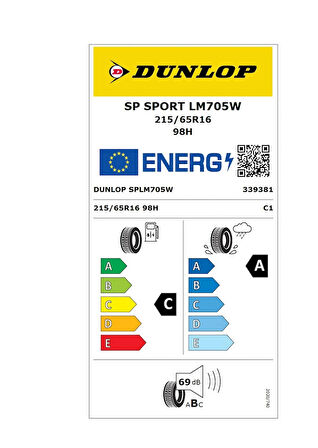Dunlop 215/65 R16 TL 98H Sp Sport Lm705 4x4 SUV Yaz Lastiği ( Üretim Yılı: 2025 )