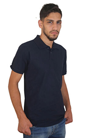 Erkek Polo Yaka Penye %100 Pamuklu  Tişört