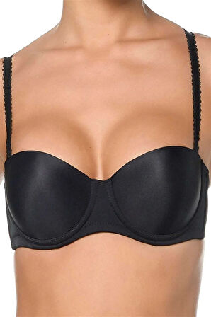 Kadın Beyaz Desteksiz Straplez Sütyen 90b