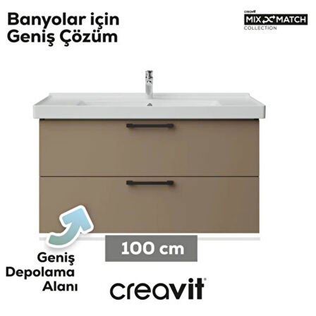 Creavit D20 2 Çekmeceli Lavabo Dolabı Dafne