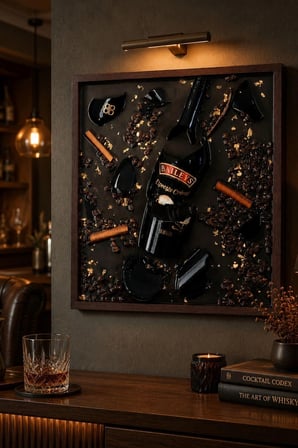 Baileys Coffee Edition Epoksi Tablo | Premium El Yapımı Duvar Dekoru