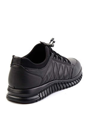 Siyah Hakiki Deri Erkek Casual Ayakkabı E01018501243
