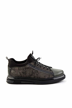 Haki Hakiki Deri Erkek Sneaker E01011013103