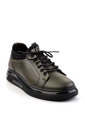 Haki Hakiki Deri Erkek Sneaker E01018198303