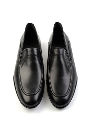 Siyah Hakiki Deri Erkek Loafer Ayakkabı E01011022203